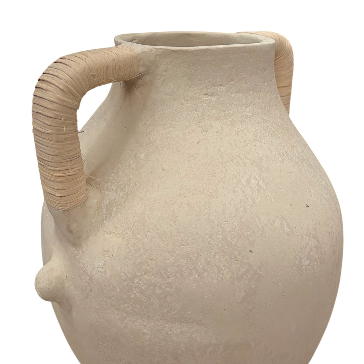 Roma Rattan Handle Paper Mache Vase