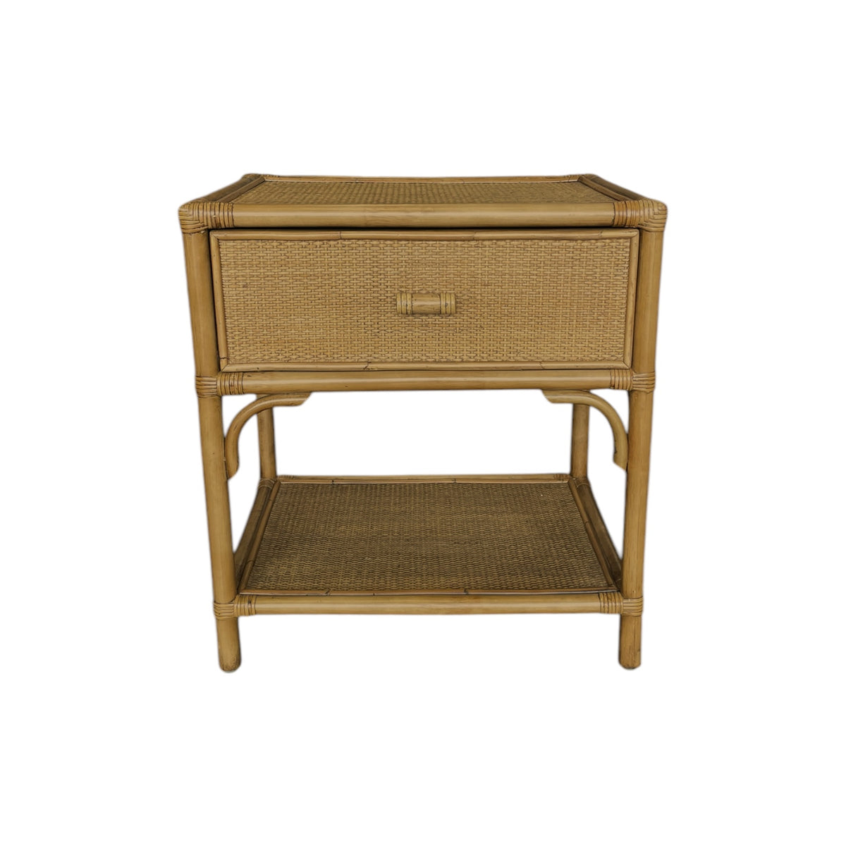 Raffles Rattan Open Bedside Table - Natural