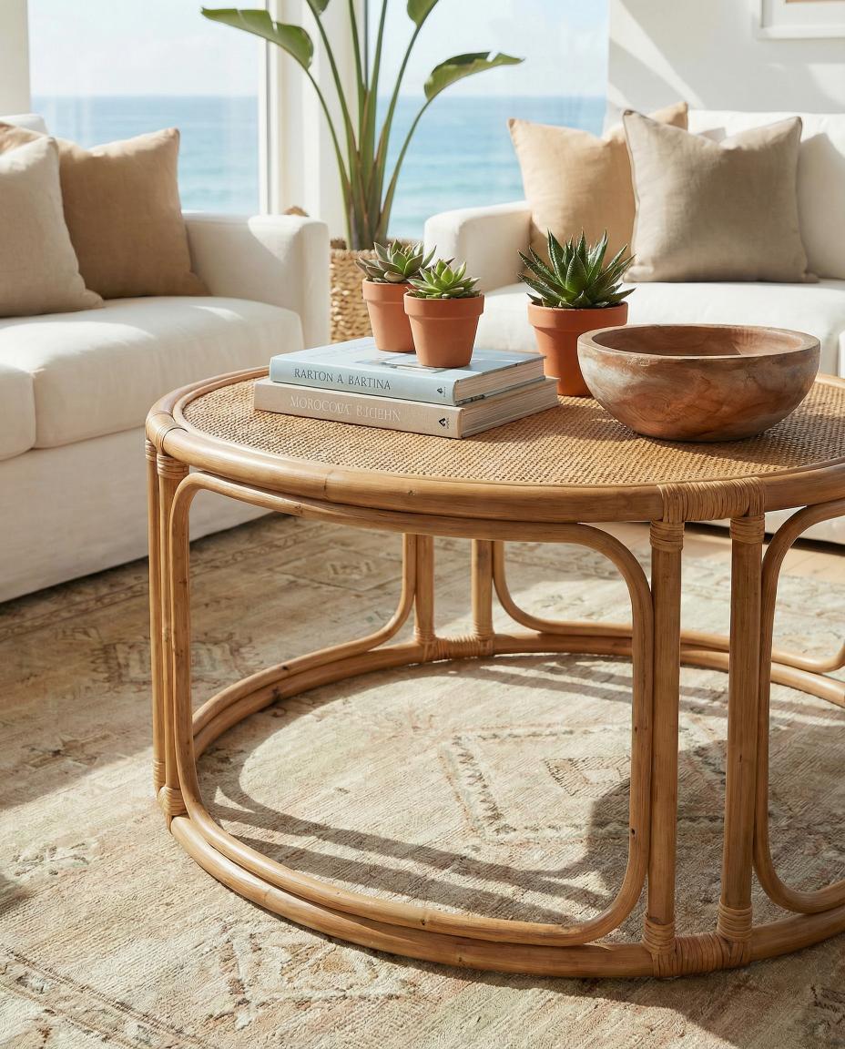 Raffles Rattan Coffee Table 90cm