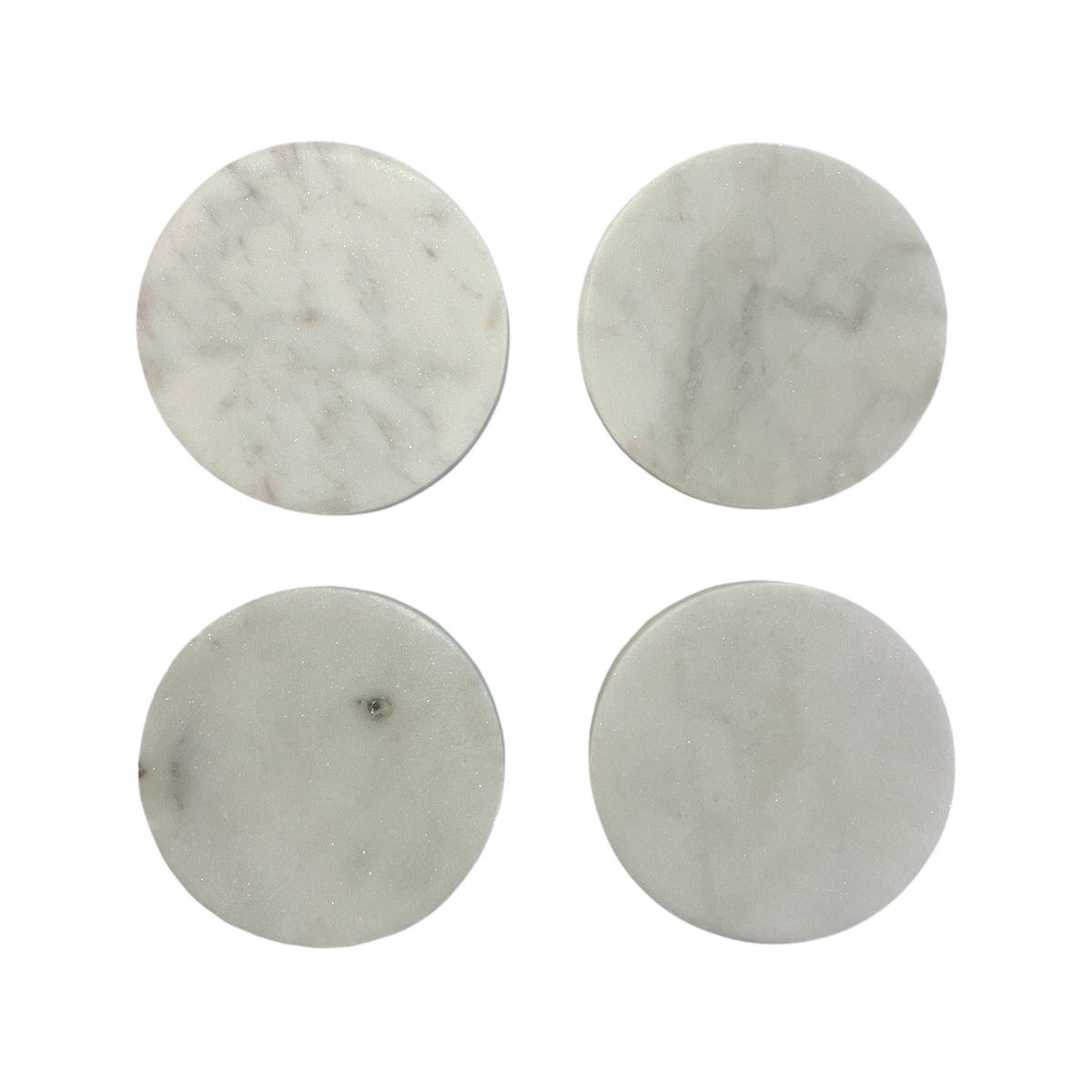 Round Marble Coasters - Set of 4