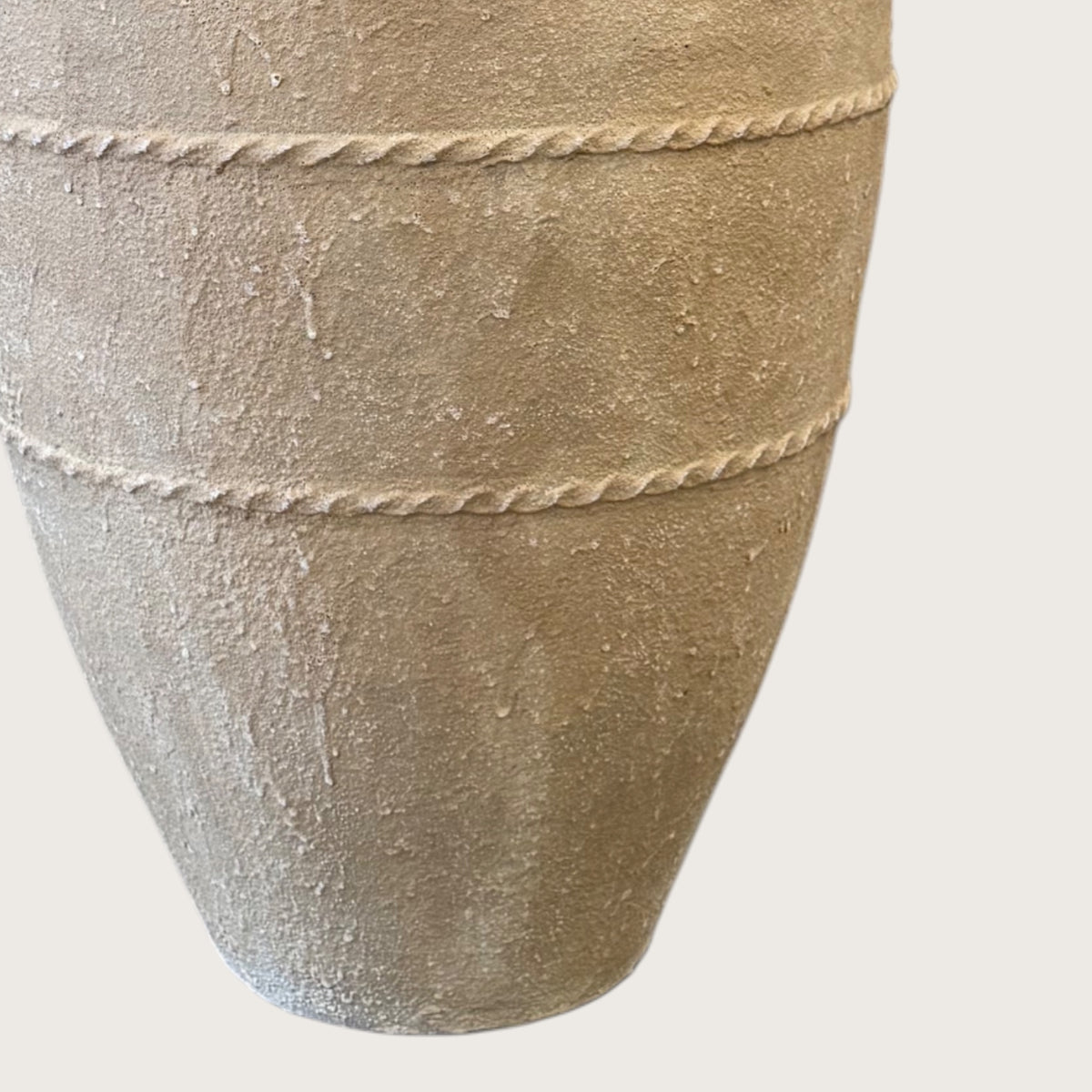 Rustic Sandstone Rope Urn - 80cm