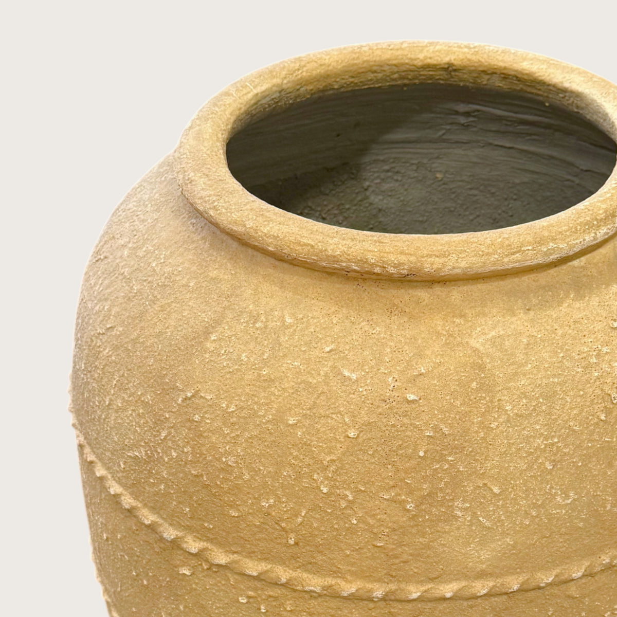 Rustic Sandstone Rope Urn - 80cm