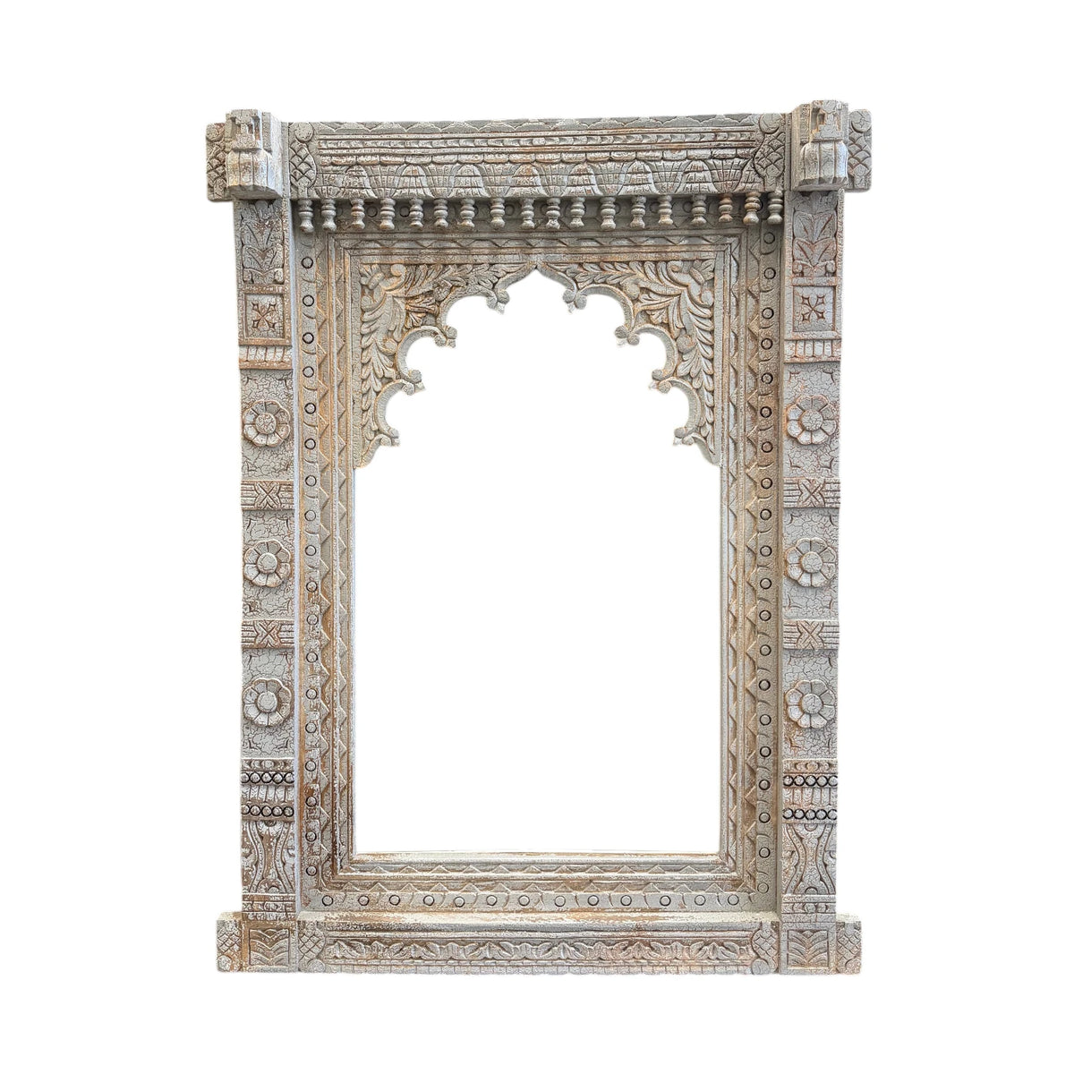 INDIAN CARVED MIRROR 90x118