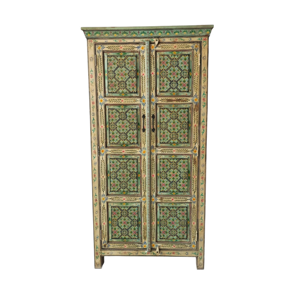 Jaipur Indian Painted Timber Storage Cabinet