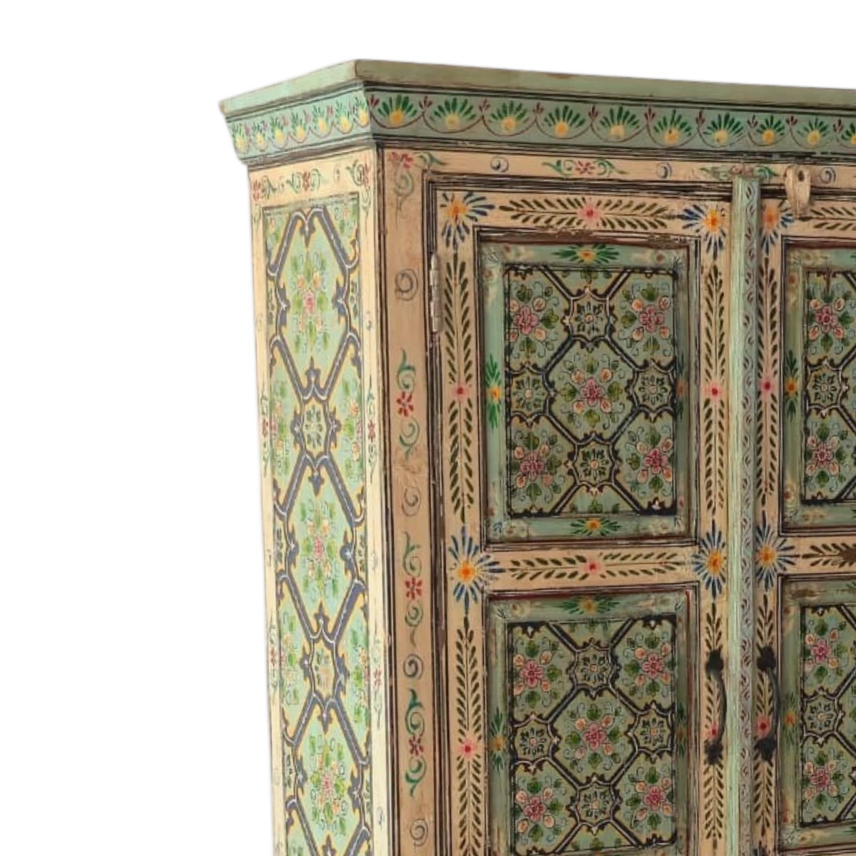 Jaipur Indian Painted Timber Storage Cabinet
