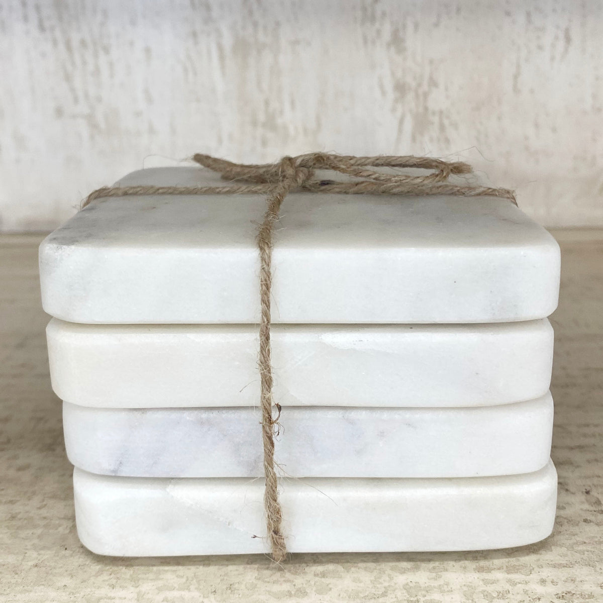 Square Marble Coasters - Set of 4