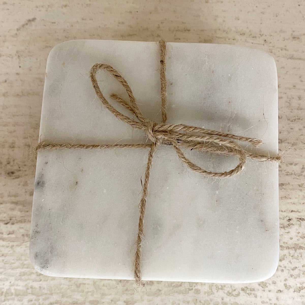 Square Marble Coasters - Set of 4