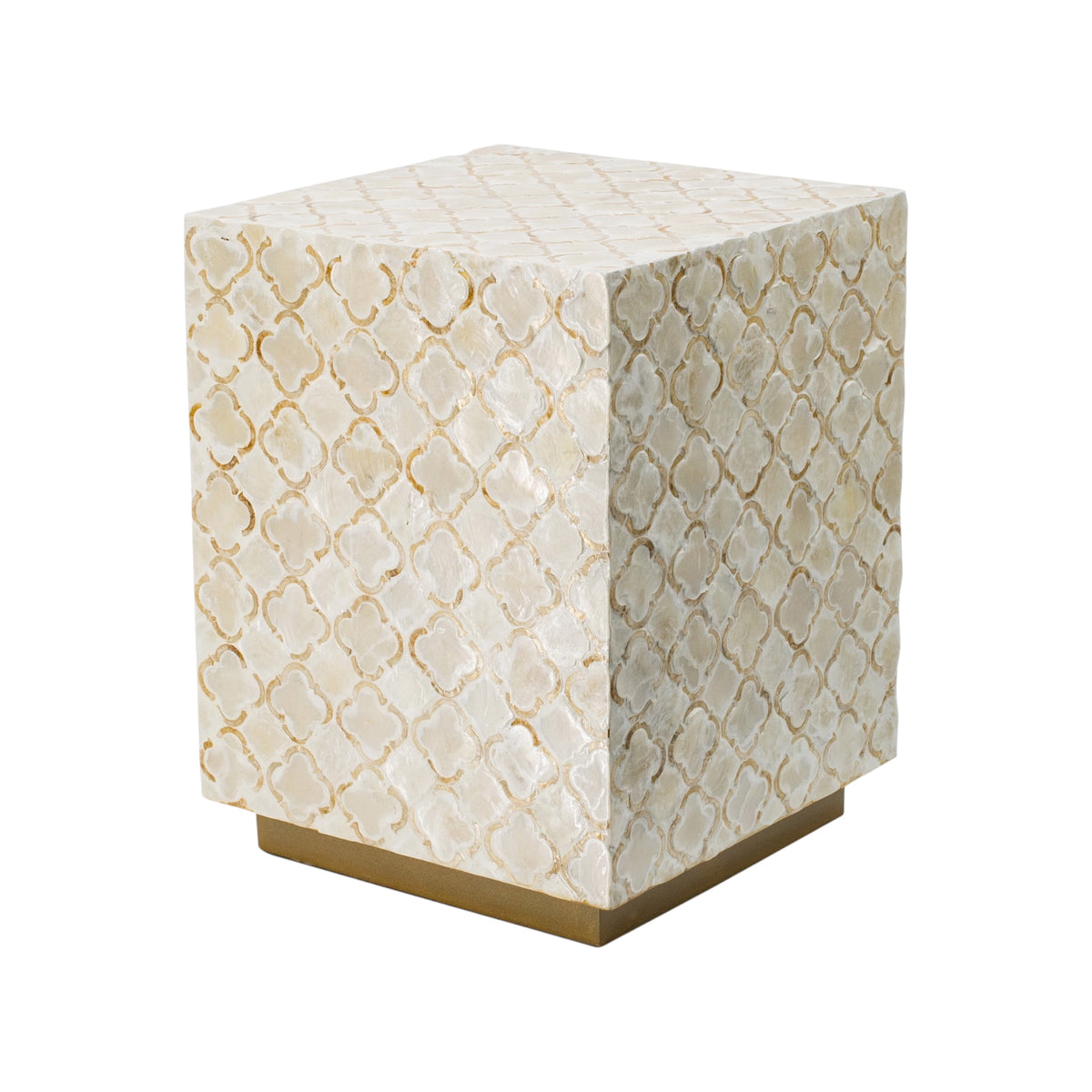 Capiz Square Side Table - Lattice