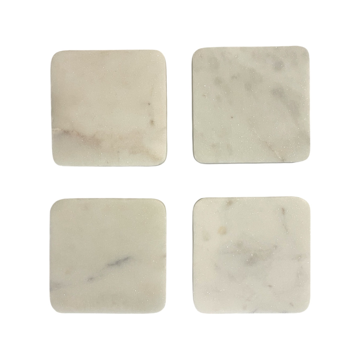 Square Marble Coasters - Set of 4