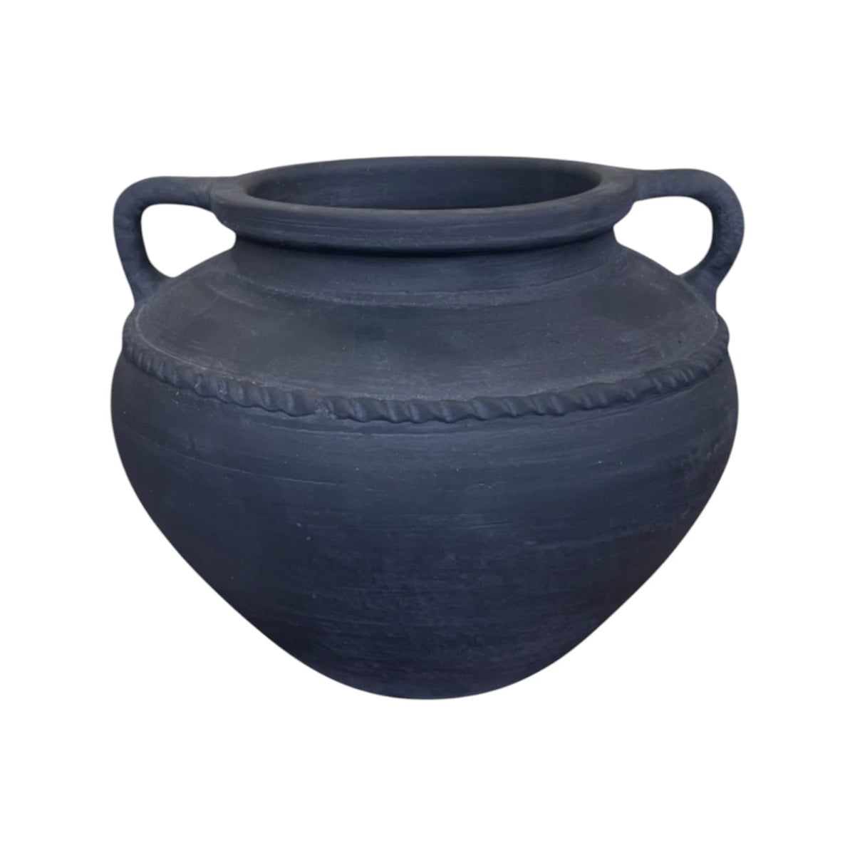 Mela Black Terracotta Vase