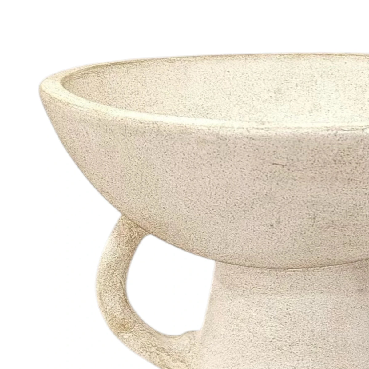 Triton Terracotta Antique Pedestal Bowl - White