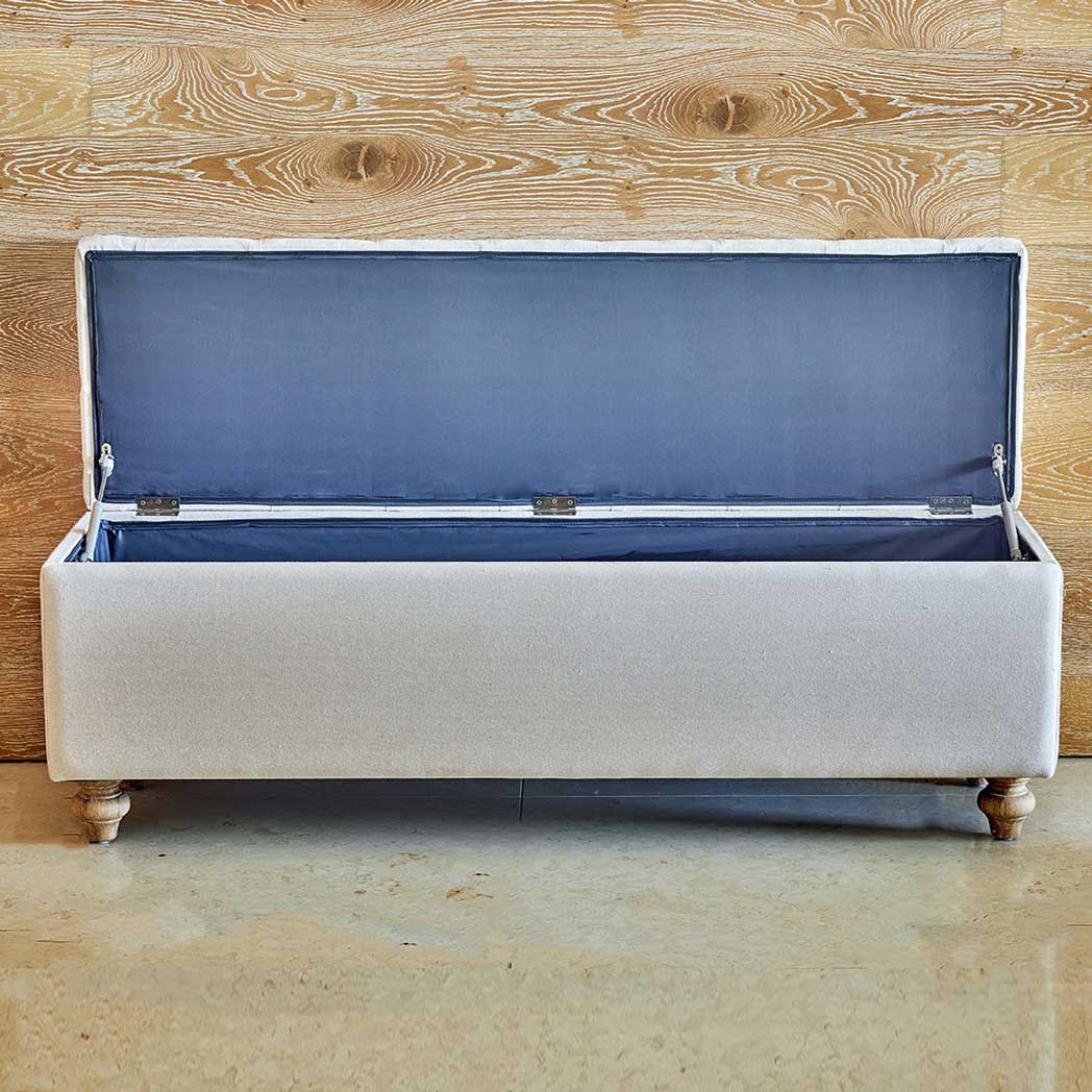 Valentina Storage Bench - Linen