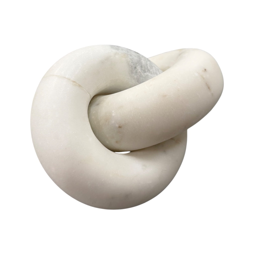 White Marble Round Link - Small