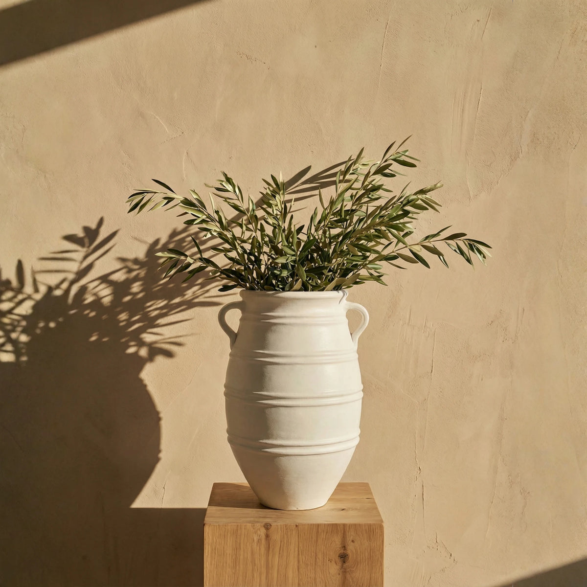 White Mediterranean Pot - 60cm