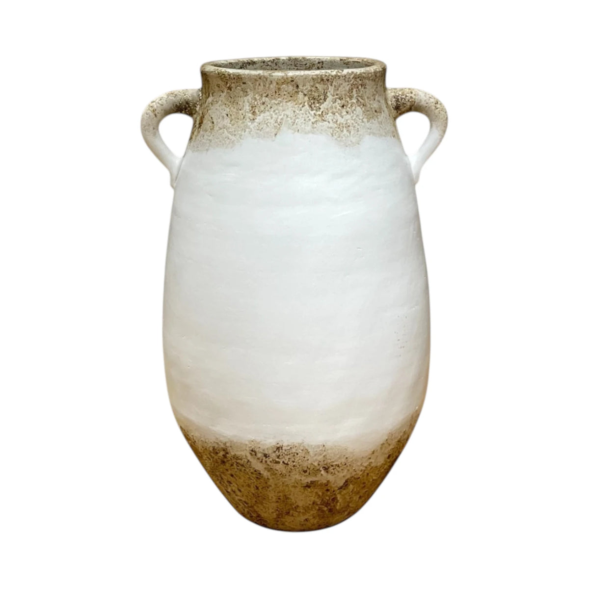 White Terracotta Vase - 80cm