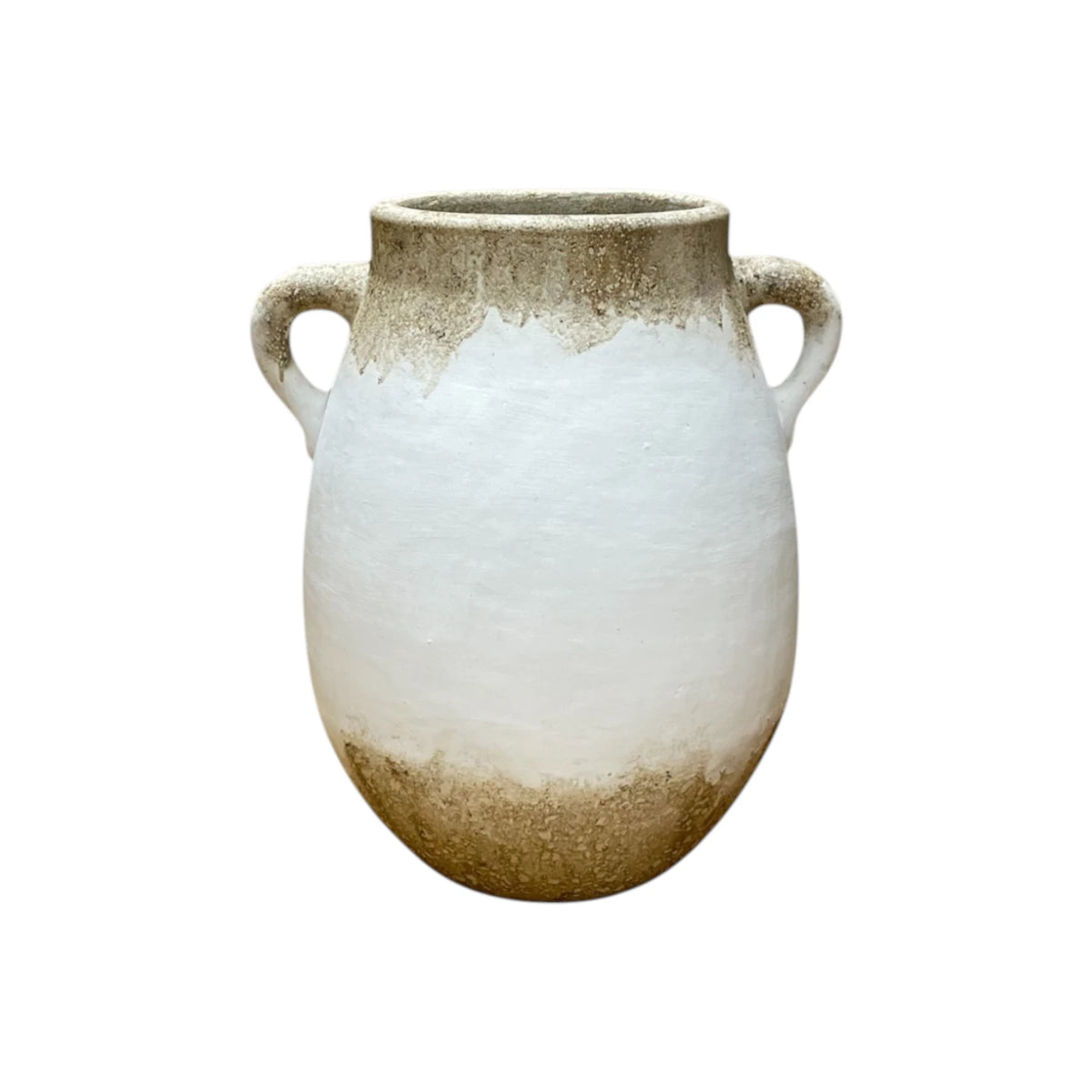 White Terracotta Vase - 50cm