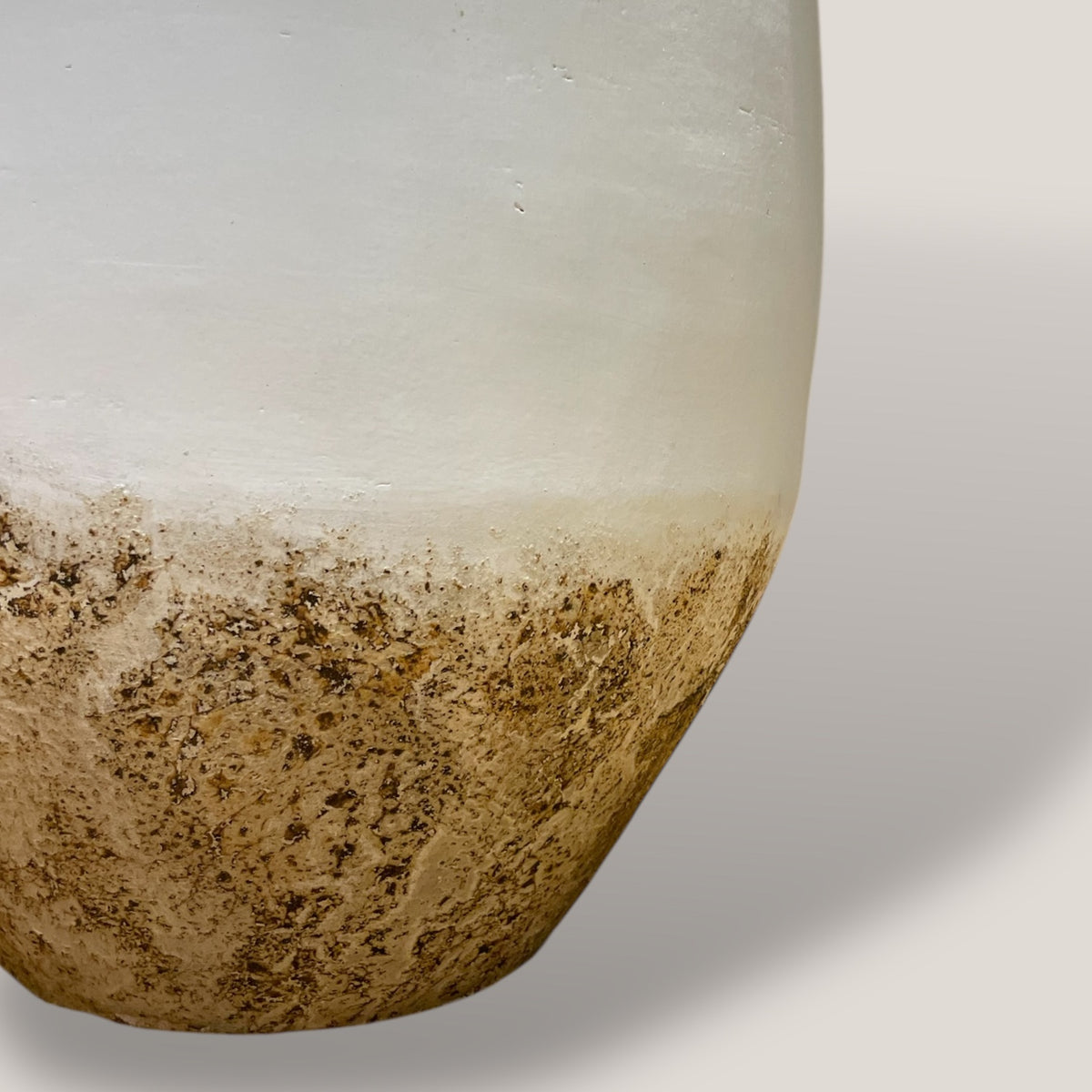 White Terracotta Vase - 50cm