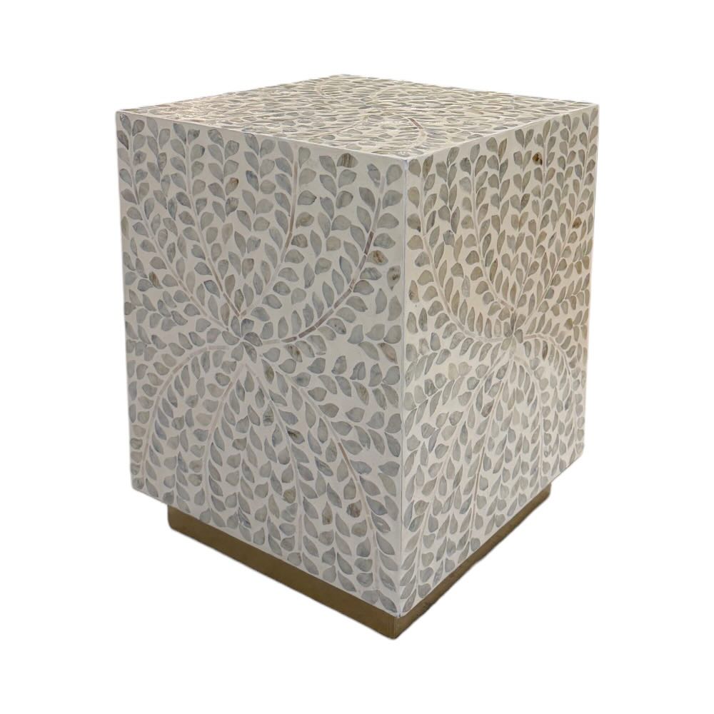 Capiz Square Side Table - Wisteria
