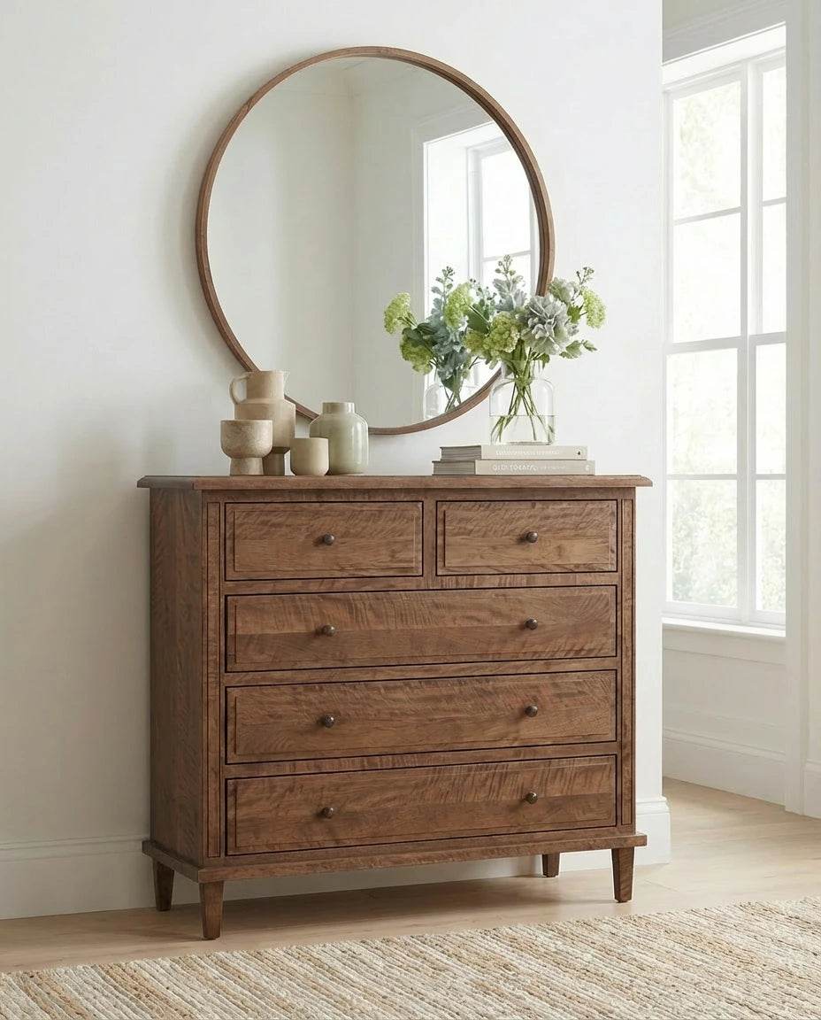 Brittany 5 Drawer Chest - Mango Wood