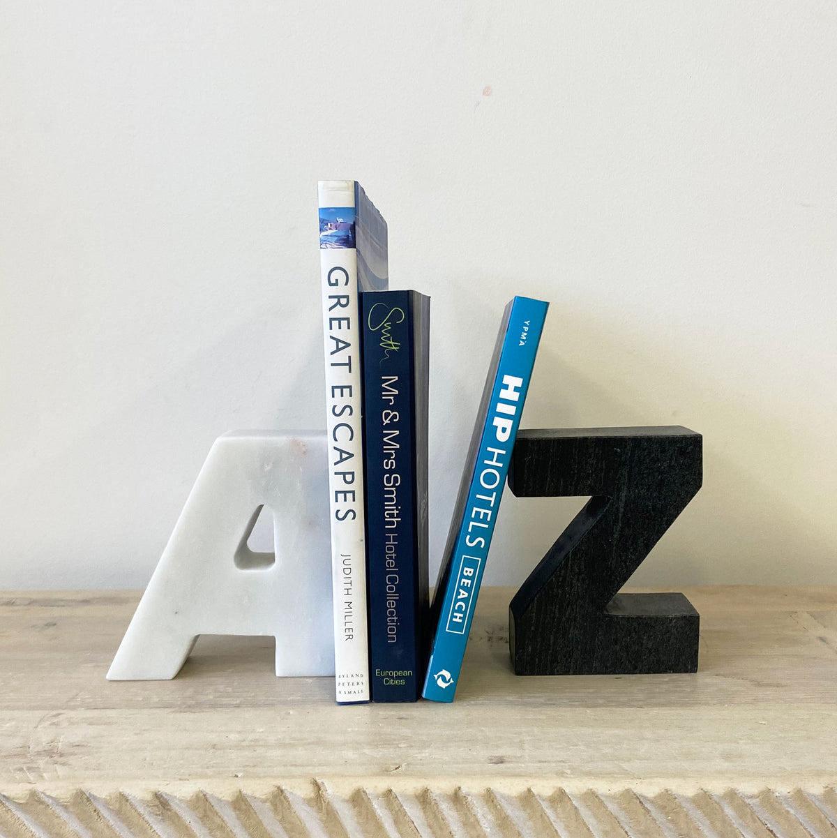 AZ Marble Bookends