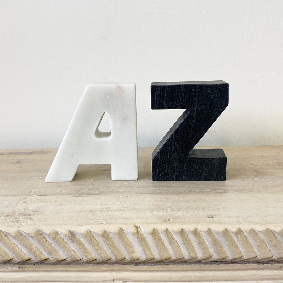 AZ Marble Bookends