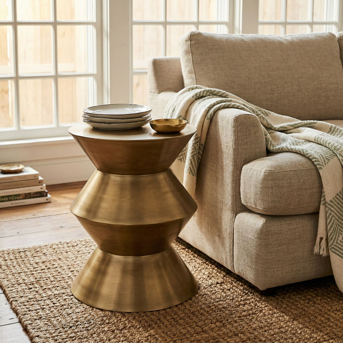 Zanzibar Side Table - Brass