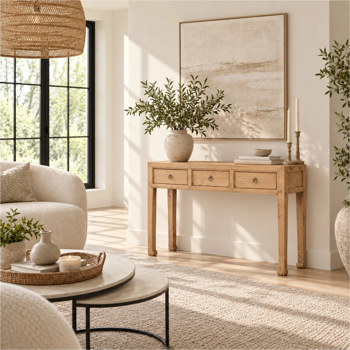 Console Table with 3 Drawers - 2024-010-R