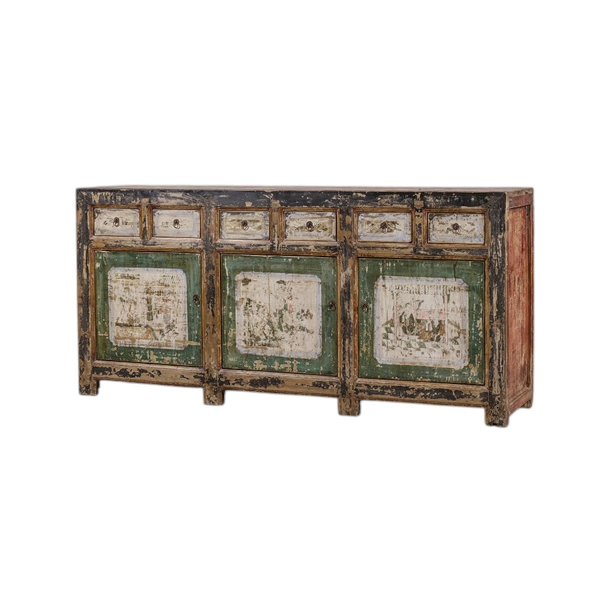 Painted Cabinet with 6 Drawers & 3 Doors - 2025-026-O
