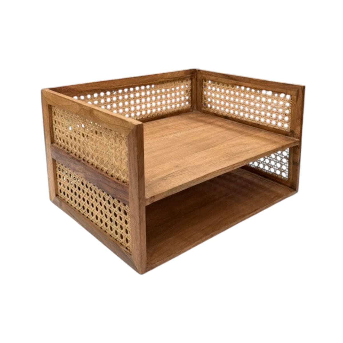Bermuda Rattan Paper Tray - 2 Tier