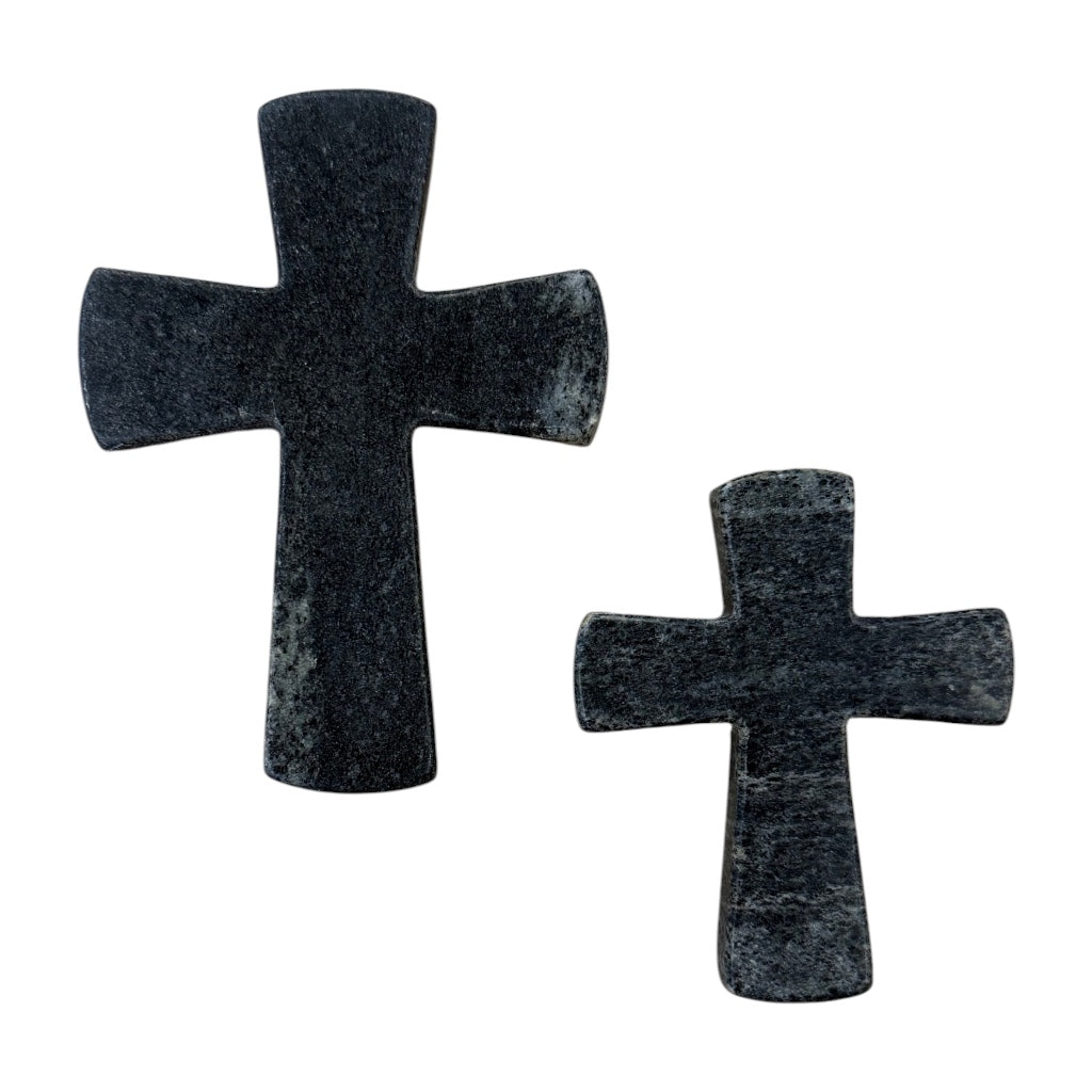 Black Marble Latin Cross - Small
