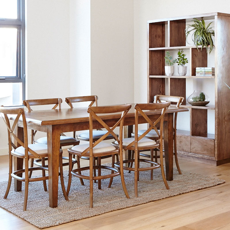 Brittany Dining Table 150cm - Mango Wood Parquetry