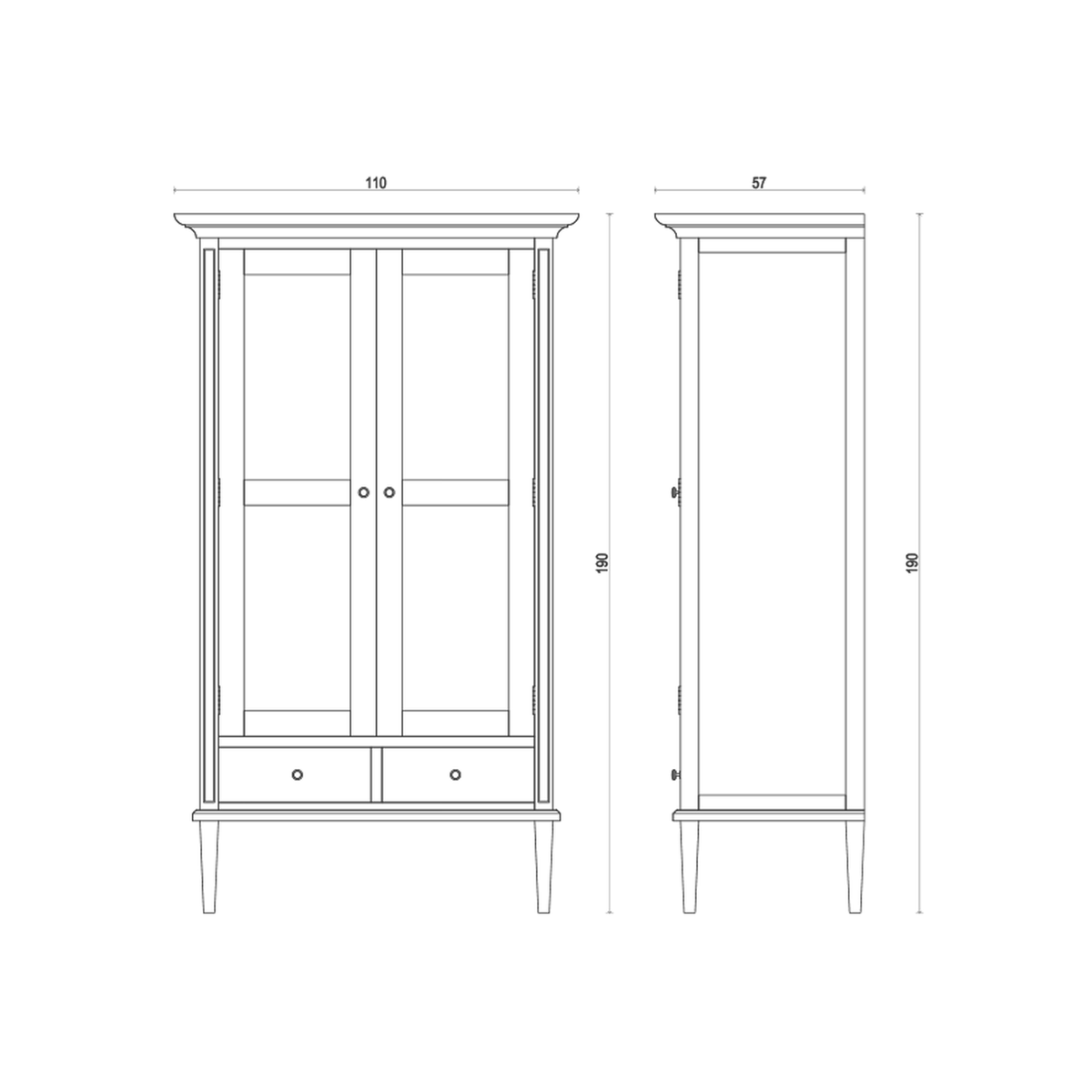 Brittany Wardrobe - Mango Wood