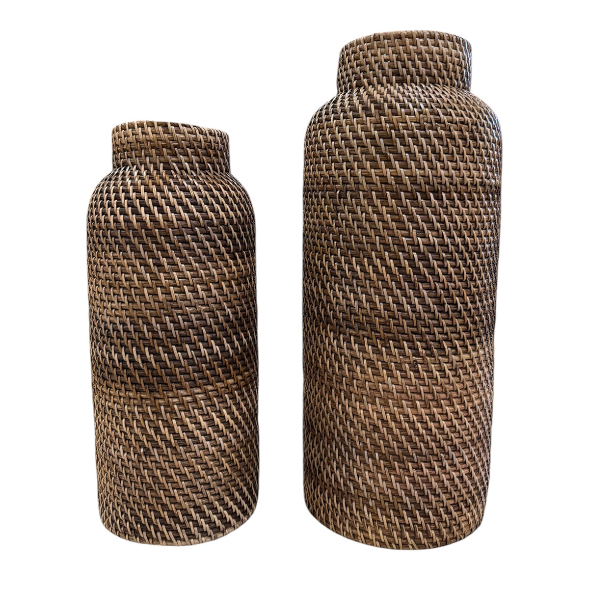 Bahama Rattan Tall Vase 40cm - Brown