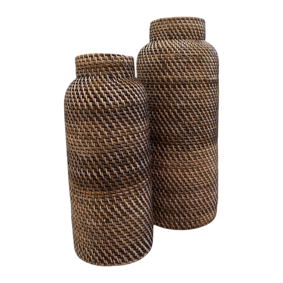 Bahama Rattan Tall Vase 40cm - Brown