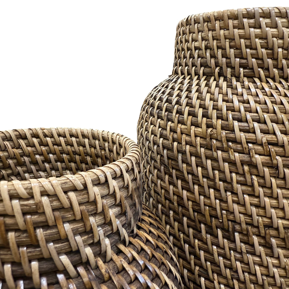Bahama Rattan Tall Vase 40cm - Brown