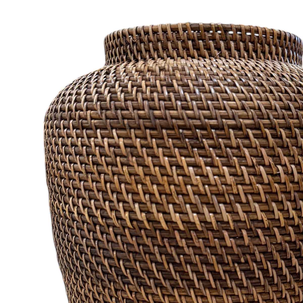 Bahama Rattan Urn - Brown