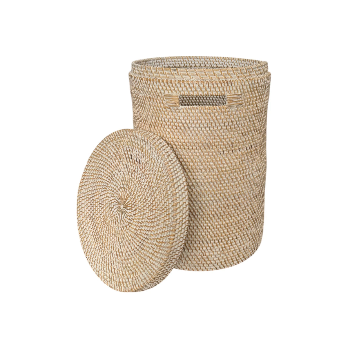 Bahama Rattan Laundry Hamper White - Small