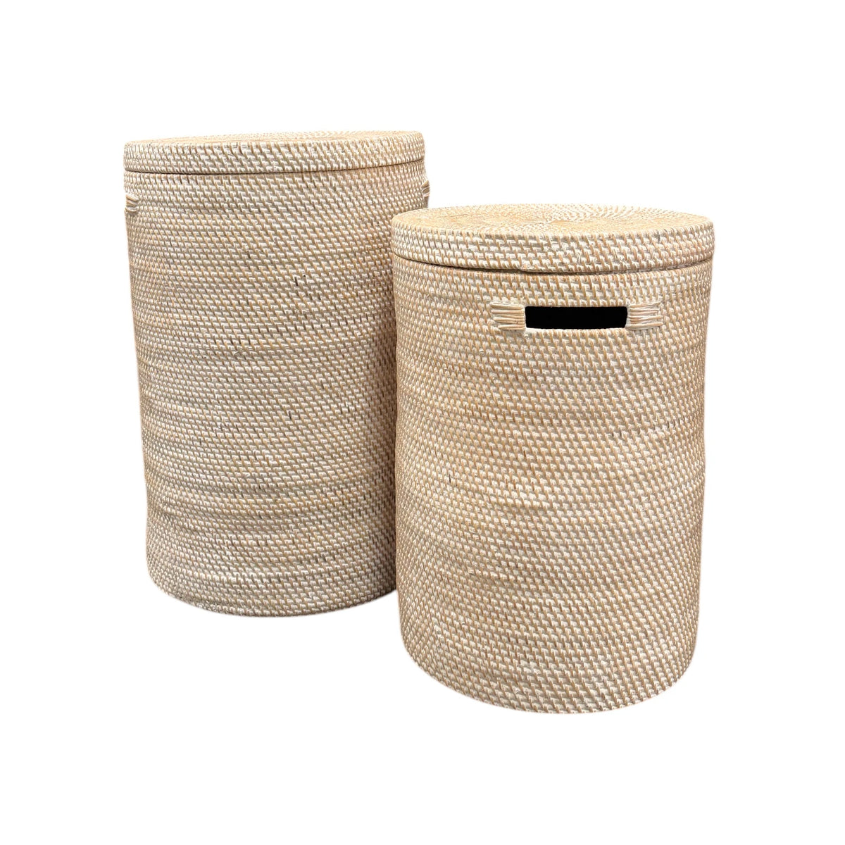 Bahama Rattan Laundry Hamper White - Large