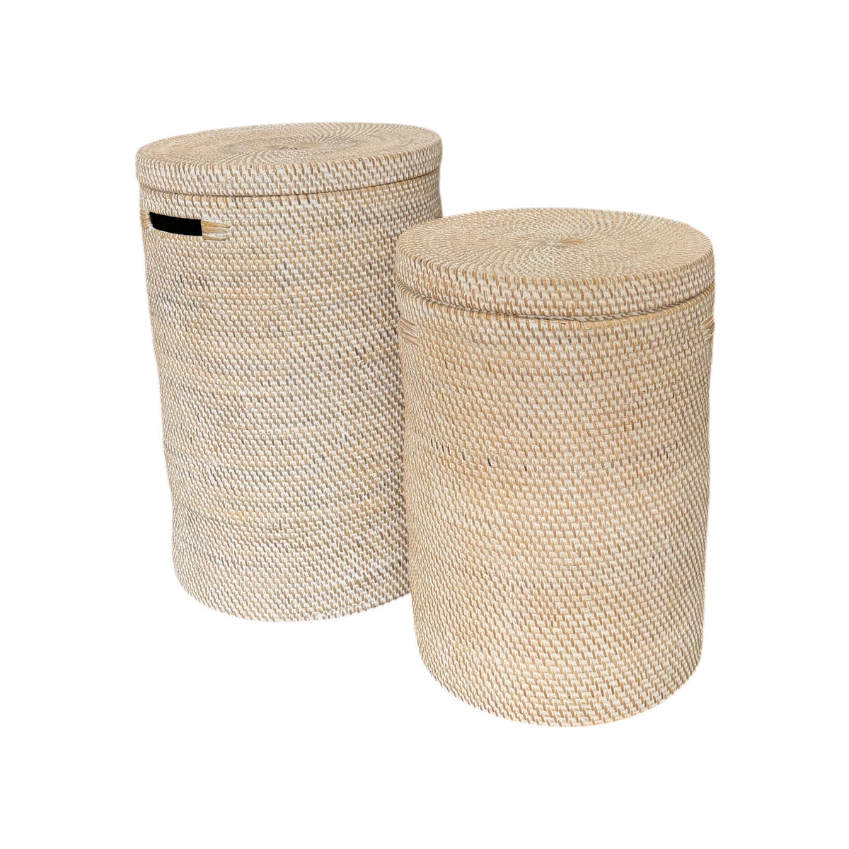 Bahama Rattan Laundry Hamper White - Large