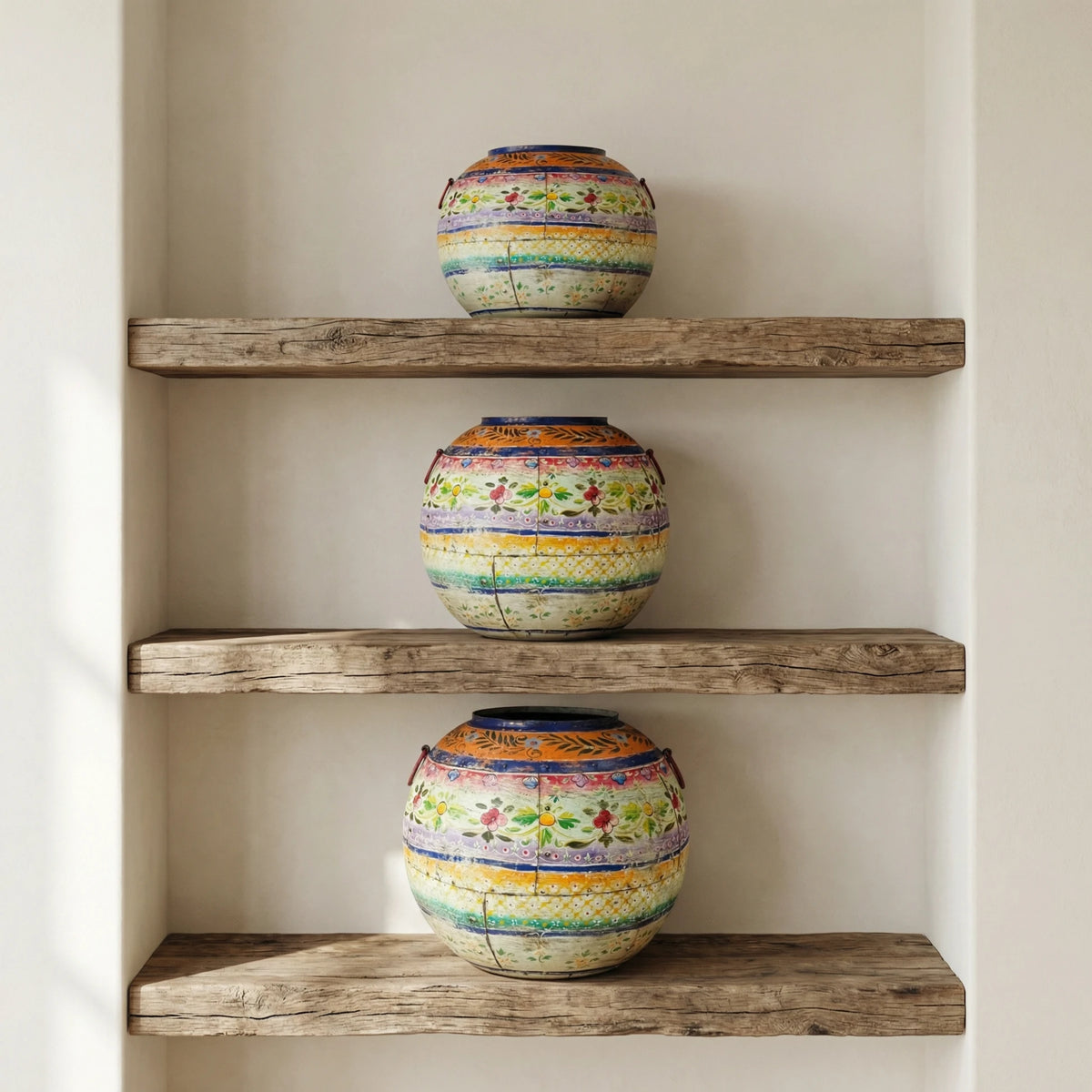Blue Painted Urn - Large