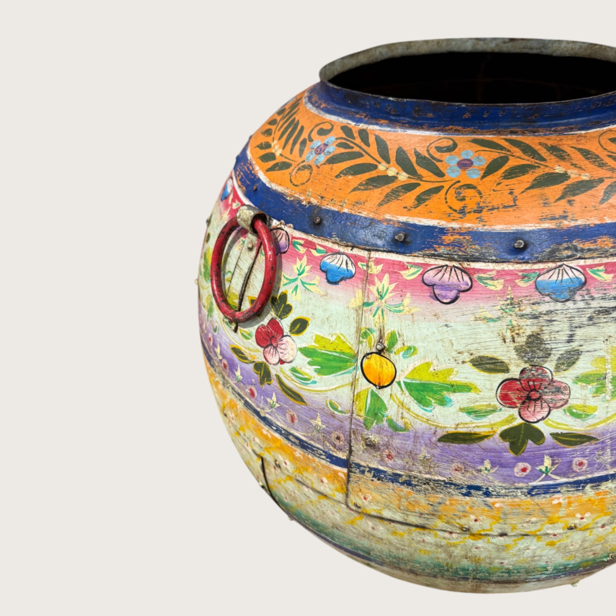 Blue Painted Urn - Large