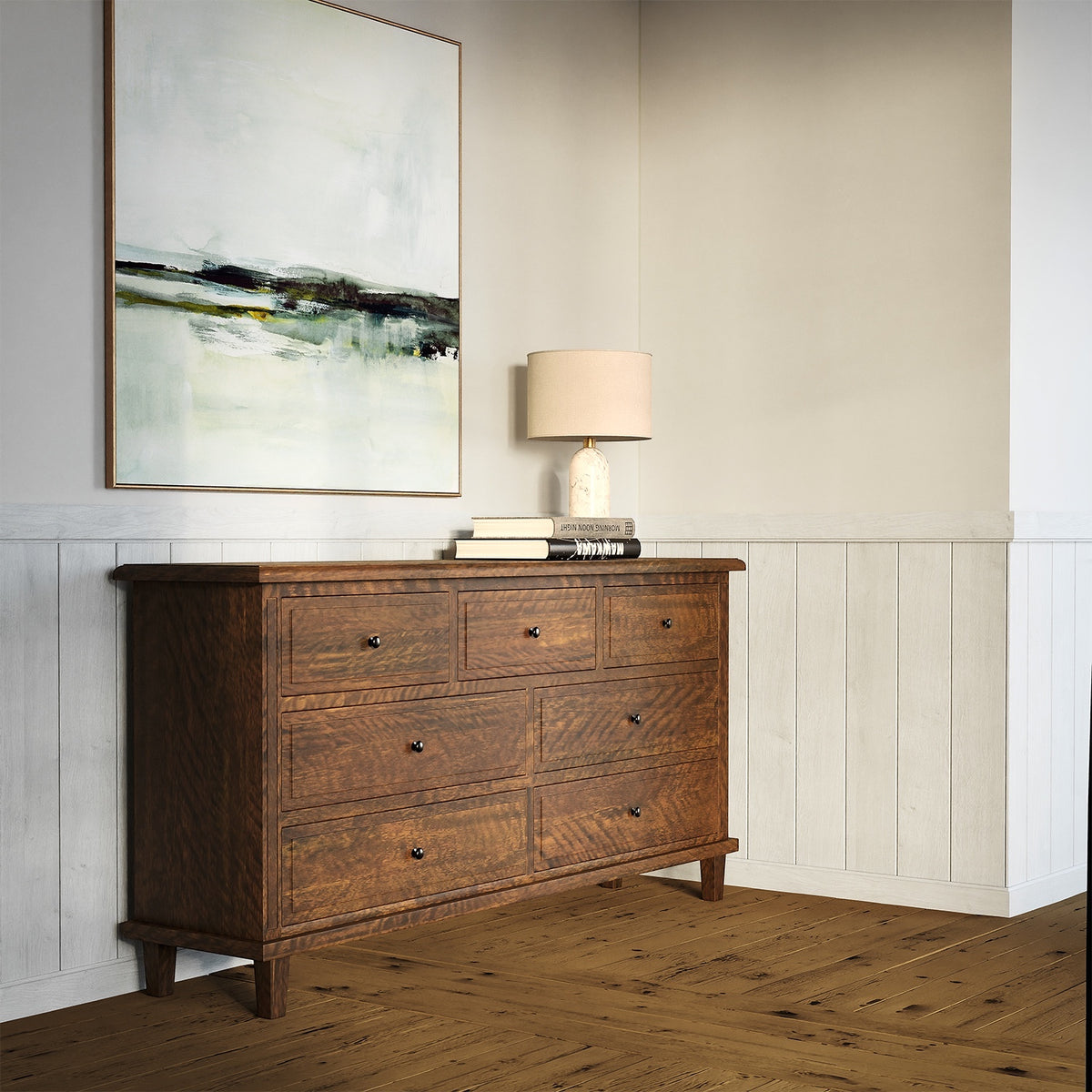 Brittany 7 Drawer Chest 50cm Deep - Mango Wood