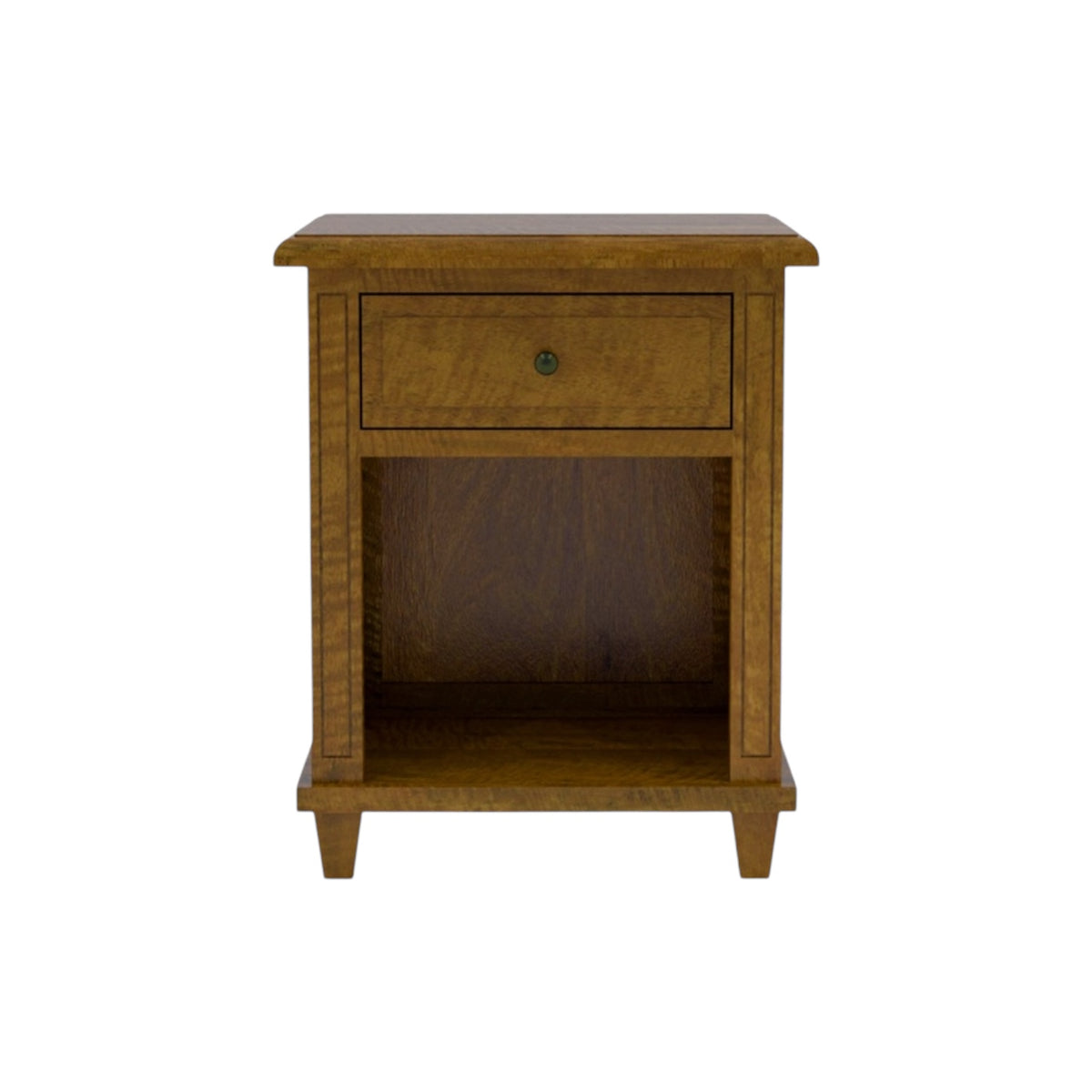 Brittany Open Bedside Table - Mango Wood