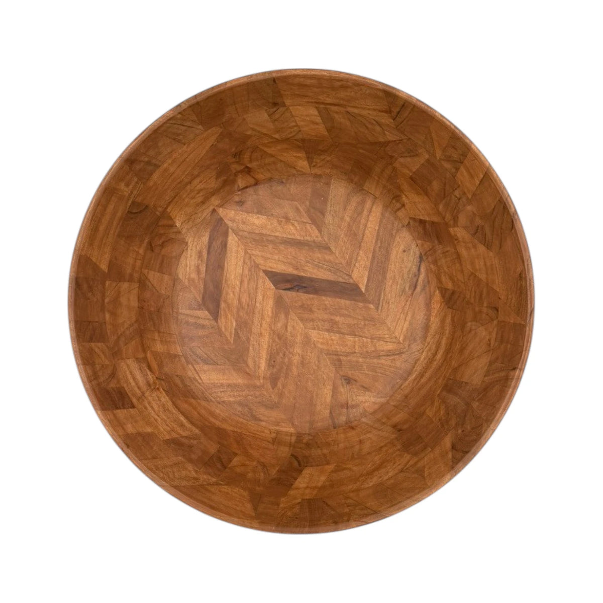 Chevron Large Timber Bowl