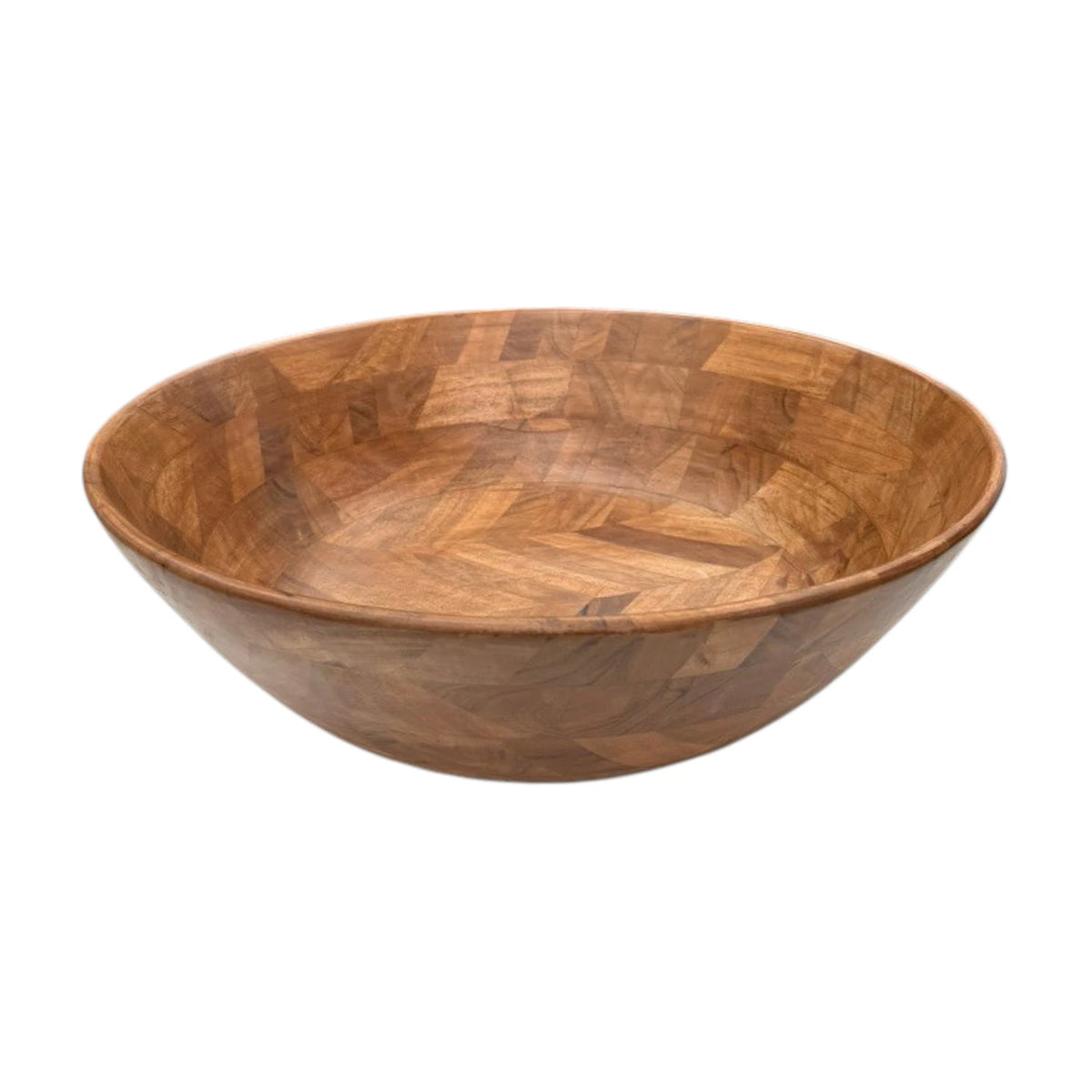 Chevron Large Timber Bowl