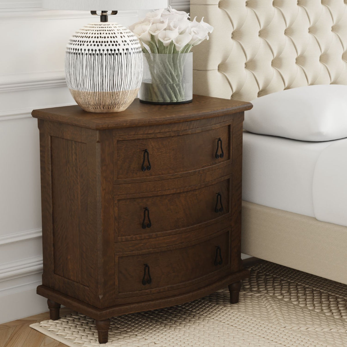 Chateau 3 Drawer Chest - Mango Wood