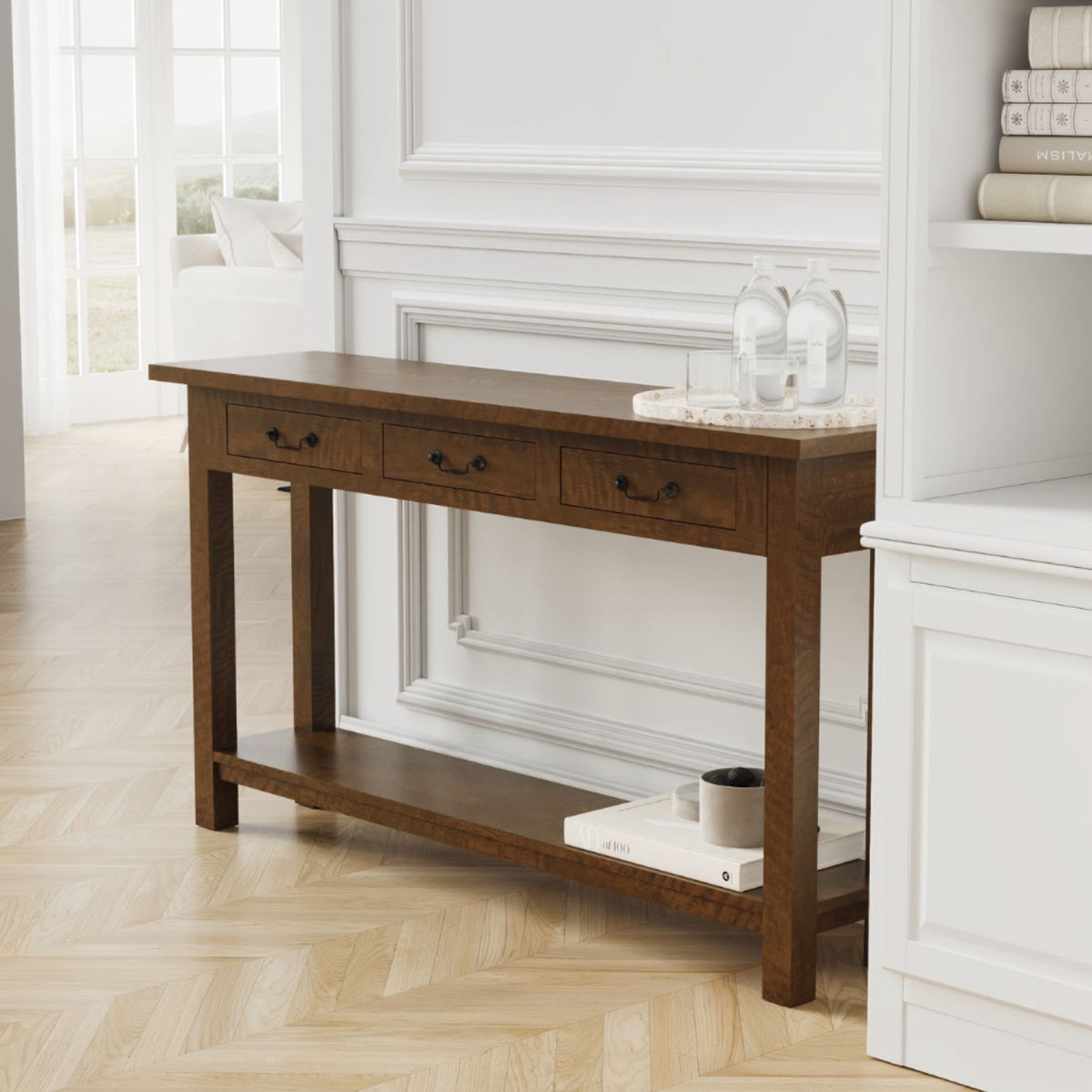 Chateau 3 Drawer Console - Mango Wood