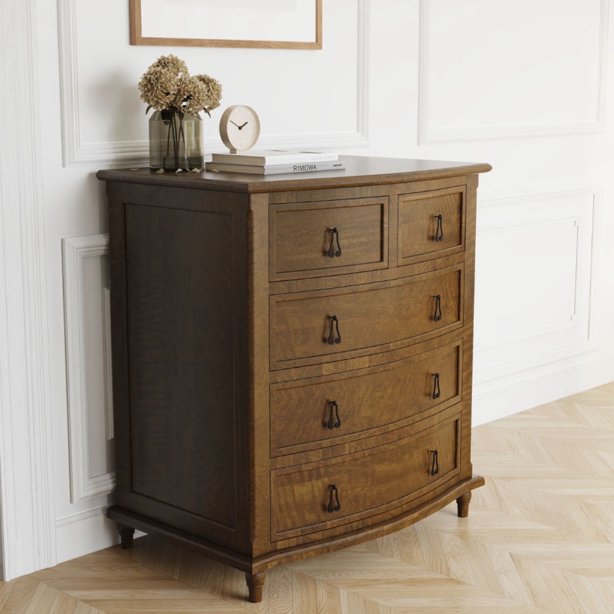 Chateau 5 Drawer Chest - Mango Wood