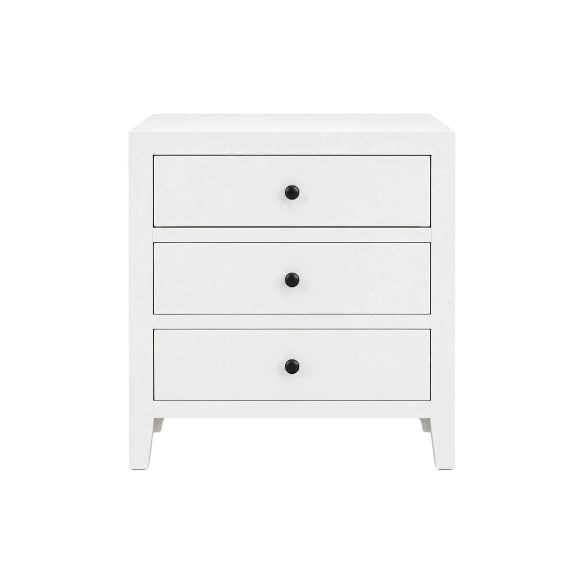 Coastline 3 Drawer Bedside Table - White
