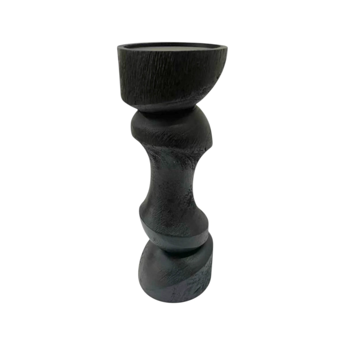 Dawn Timber Candle Stick - Black